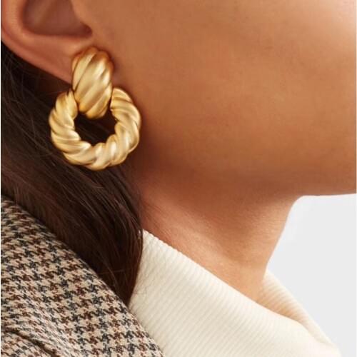 Amorita K28 Retro exaggerated metal drop Earring