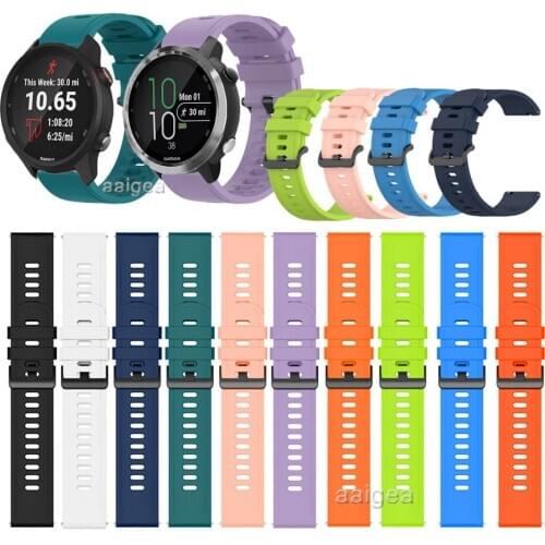 Silicone WatchBand Strap For Garmin Forerunner 645 645M 245 245M Replacement band for 20mm 22mm