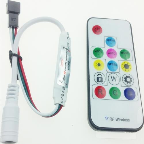 Led RGB Controller 300 kinds of changes Wireless RF DC 5V Digital Color LED Strip led Light for WS2811 WS2812 WS2812B