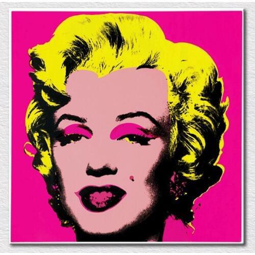 Room decoration supply quality craft of Canvas prints Monroe painting from POP art to hang on room wall free shipping