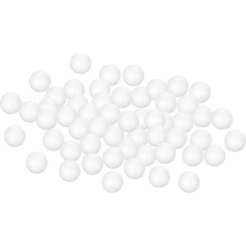 Uxcell 50Pcs 1" White Foam Balls Polystyrene Solid for Art and Decorations