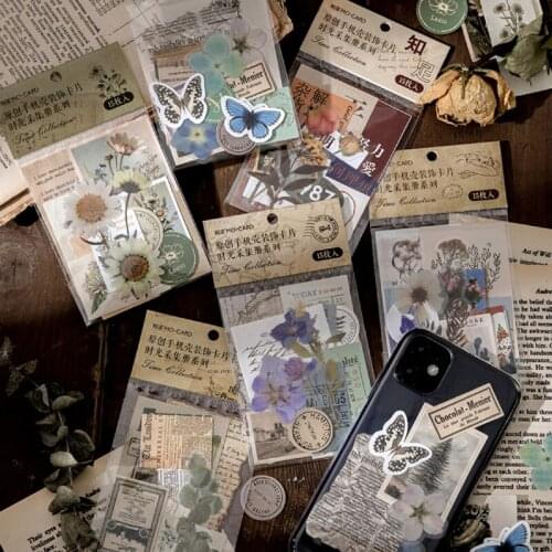 Vintage INS Flower Daisy Background Material Paper Junk Journal Planner Scrapbooking Vintage Decorative Sticker DIY Craft Paper