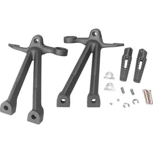 Aluminum Alloy Rear Passenger Foot Pegs Footrest Brackets for Suzuki GSXR1000 2007 2008 K7 Matte Black