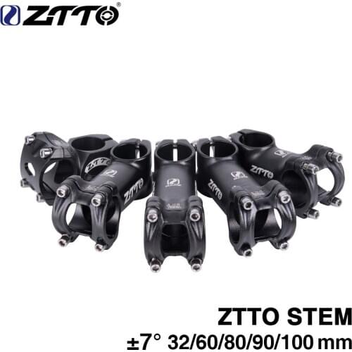 ZTTO 32 60 80 90 100mm High-Strength Lightweight 31.8mm Stem for XC AM Ultra-ligh MTB Mountain Road Bike parts Accessories