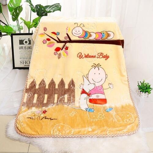 100x135cm Raschel Anti-Pilling Portable Super Soft Cloudy Rest Knit Blanket for Children Baby Student Adult In Spring and Autunm
