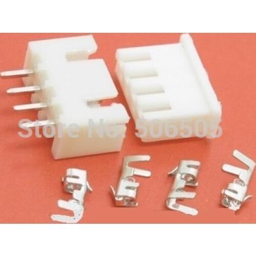 2.54mm 4pins connector socket and plug with terminal 50pcs/lot
