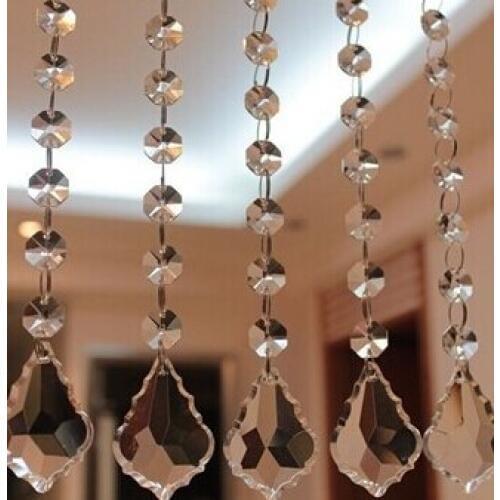 30pcs/lot 150MM Garland Strand Clear Glass Crystal party supplies, crystal cake topper wedding decoration