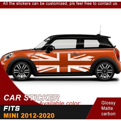 Car Sticker Side Body Flag Graphic Vinyl Cool Car Decals Custom SUV Fit For MINI 2012 2013 2014 2015 2016 2017 2018 2019 2020