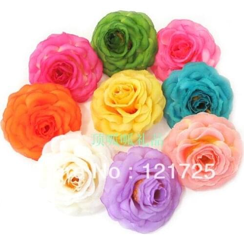 Free shipping Rose silk flower artificial flower diy hair accessory wedding decoration home decoration crafts flower