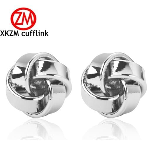 Free Shipping Silvery Smooth twist Cufflinks for Mens French Shirt Cuff Buttons Wedding High Quality Round Cufflinks