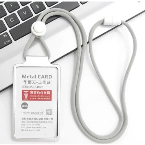 Aluminium Alloy ID Card Holder Photocard Holder Accessories for Mobile Phones Lanyard Office Supplies Business Card Holder
