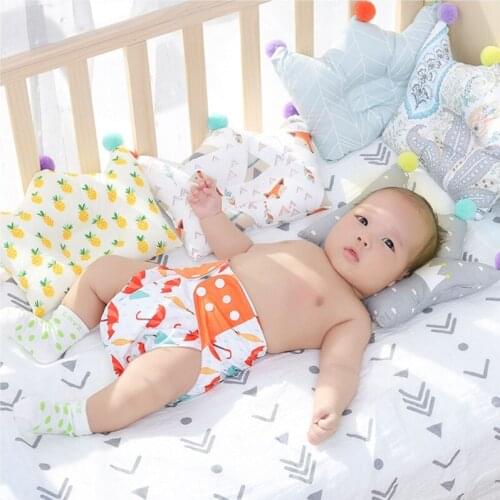 Baby Nursing Pillow Infant Newborn Sleep Support Concave Cartoon Pillow Printed Shaping Cushion Prevent Flat Head