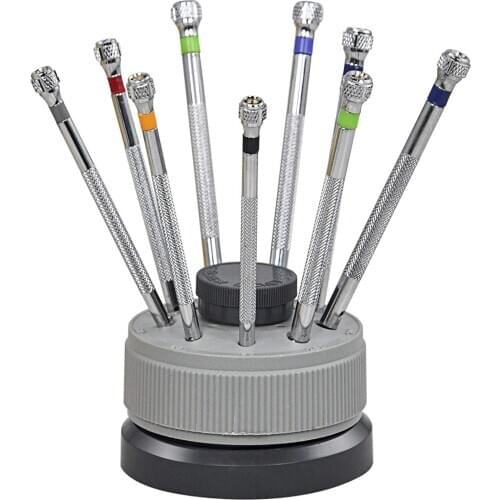 DSHA Set Of 9 Professional Watch Screwdrivers on Stand