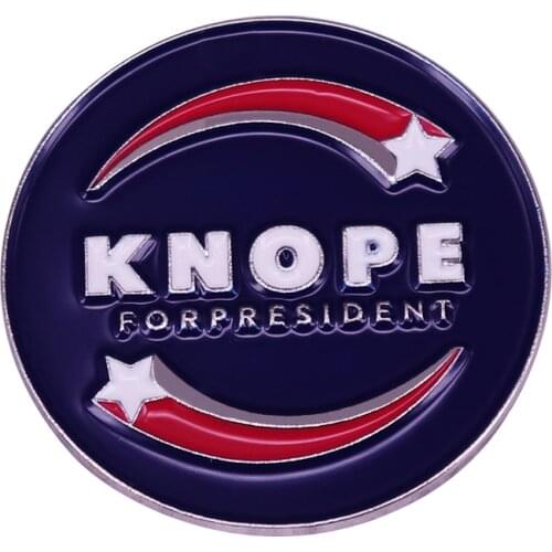 Leslie Knope For President Enamel Pin If So, Can you give her a slogan