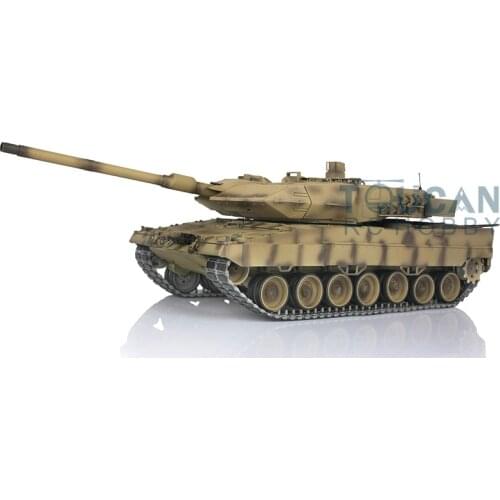 1/16 Leopard2A6 RC Tank 3889 Ver1 Full Metal Bottom Chasis Customized Camo Yellow Painted TH00941-SMT4