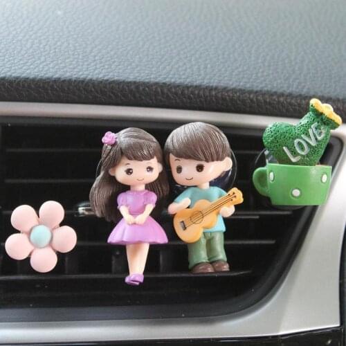 Creative couple decoration car perfume car air outlet perfume clip aromatherapy car interior car decoration products