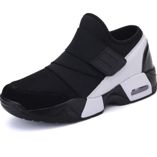 New Mens Sneakers Comfortable Hook Loop Sport Gym Sock Shoe Outdoor Casual Air Cushion Skateboarding Shoes Women Platform Shoe