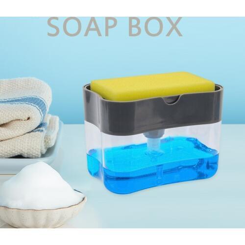 2-in-1 Kitchen Wash Liquid Pump Dishwashing Liquid Dispenser Dish Manual Press Soap Dispenser Wash Soap Dispenser Home Hardware