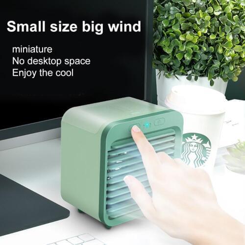 150ml Mini Air Conditioner Cooler Home Portable Humidifier Cooling Fan Table mini Fan Home Office Refrigerating Device for Car