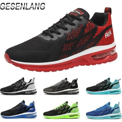 Mens Air Cushion Running Shoes Sports Sneakers Outdoor Jogging Walking Lightweight Breathable Anti-Slip Cushioned Male Trainers