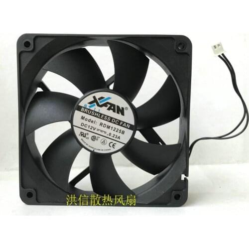 Original 12025 rdm1225b DC12V 0.23a 120 * 25MM chassis cooling fan