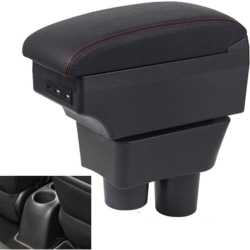 For nissan almera armrest box USB Charging heighten Double layer