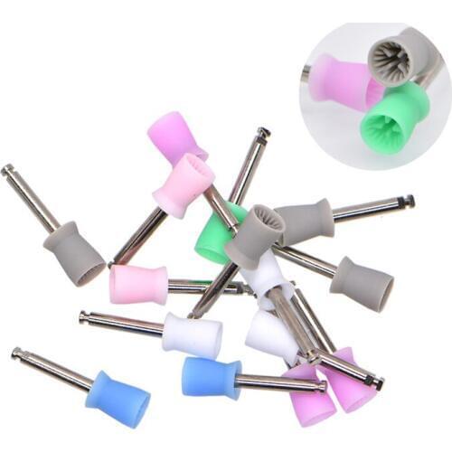 100pcs/bag Dental Polishing Cup Colorful Dental Bending Machine Polishing Brush Polisher Prophy Cup Clean gap Dental Lab Tools