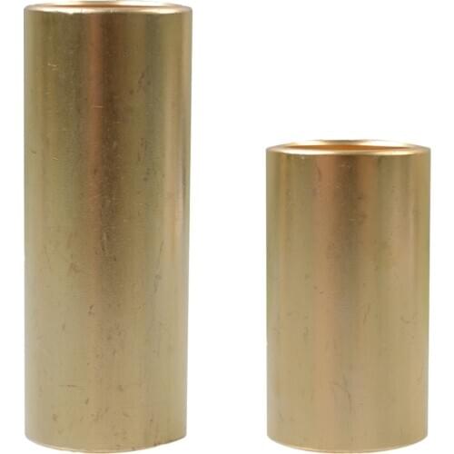 Durable 2x Brass Guitars Slide Fingertip Fingerstall Tone Bar Clear Sound