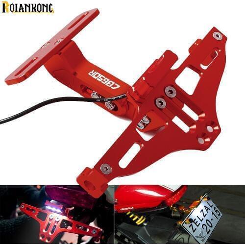 Motorcycle Adjustable License Plate Bracket Holder Frame Number Plate For Honda CB650R CB 650R CB 650 R 2017 2018 2016 2019 2020