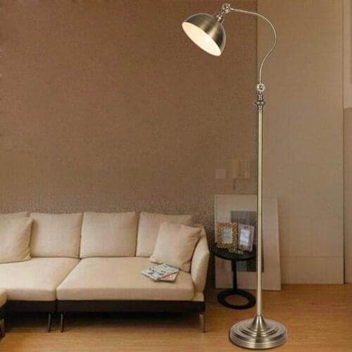 Luxury Retro Floor Lamp European Antique Iron Floor Lamp Bedroom Living Room Dinning Room Study Standing Lamp