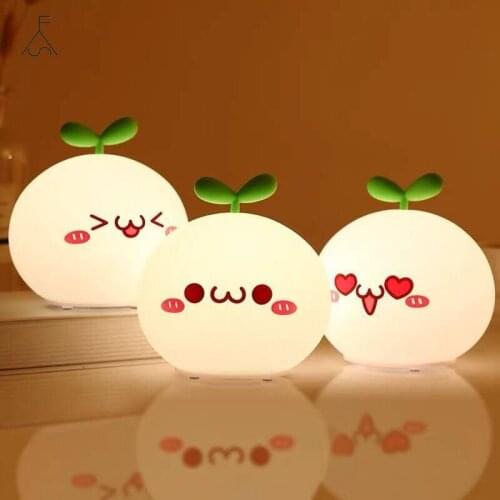 Zoyaloo LED Cartoon Night Light Lamp Soft Silicone 5V 1200 MAh 8 Hours Touch Sensor Working Kids Cute Night Light BP-D-PPD-U