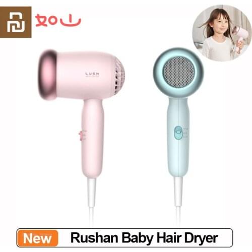 Youpin Rushan Baby Hair Dryer Adjustable Temperature Low Noise Low Radiation With Safe Child Lock Child Negative Ion Hair Dryer