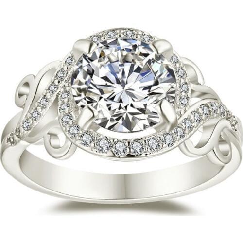 2 COLOR 2021 European Fashion jewelry ring RING Female Crystal from Swarovskis Simple Temperament Wild Wedding jewelry For Women