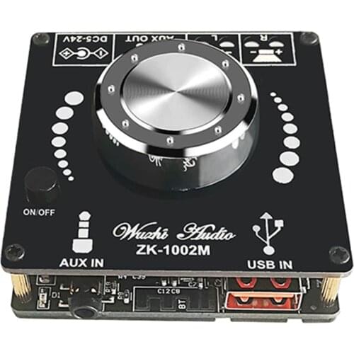 ZK-1002M 2x100W Speaker Digital HIFI Audio Power Amplifier Board Stereo Bluetooth-compatible 5.0 Amp Amplifier Module