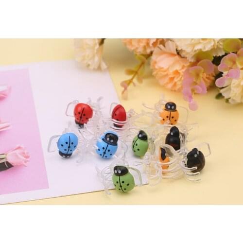 10 Pack Cute Ladybug Orchid Clips Garden Stems Stalks Vines Grow Upright Fastener Tied Cymbidium Clips Plant Stem Support Clips