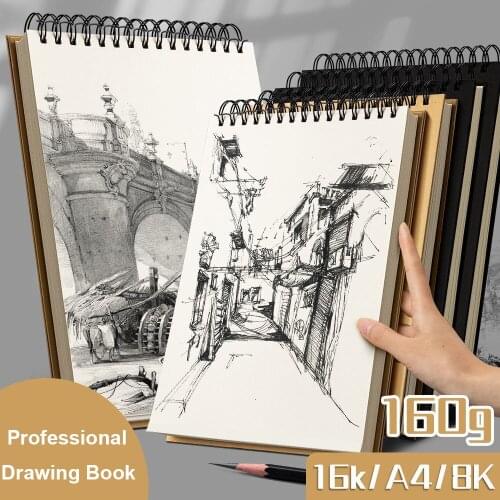 A4 8K 16K Thicken Sketch Book Art Student Special Sketchbook Sketch Paper Blank Picture Book Kraft Paper Sketch Books