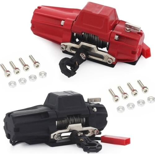 Automatic RC Climbing Car Radio Control Full Metal Winch for 1/10 SCX10 D90 D110 TF2 TRAXXAS TRX4 KM2 Tamiya CC01 Parts Spare