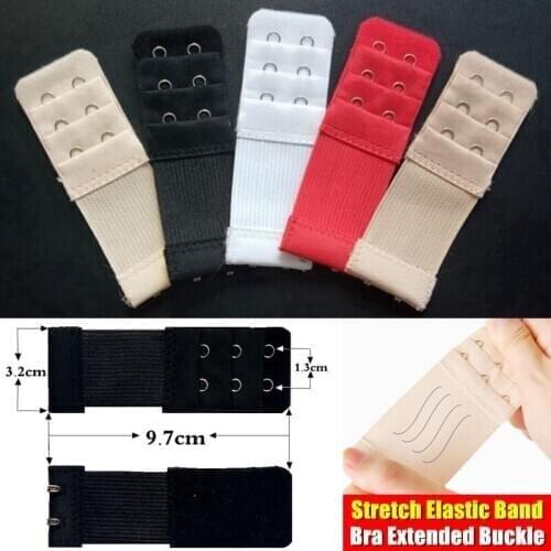 5p 97*32mm Bra Lengthen Buckle,3 Rows, 2 Buckle Bra Extenders,Multicolor Underwear Lengthen Stretch Elastic Band Extended Buckle
