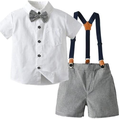 Kids Fashion Boys Gentleman Clothing Set Baby Boy Clothes Spring Summer 2021 New Style Wedding Party 1-6 Years Outfits Clothing
