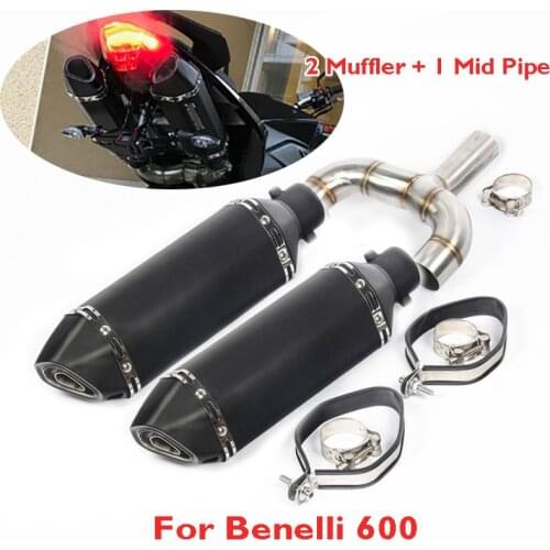 For Benelli 600 Motorcycle Exhaust System Tip Muffler Silencer Exhaust Connect Link Pipe Whole Set Pipe for Benelli 600
