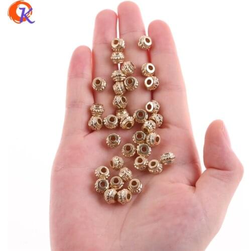 Cordial Design 6MM 1000Pcs/Lot Earring Findings/Acrylic Beads/Gold UV Plating/Wheel Shape/Hand Made/Beads Jewelry Accessories