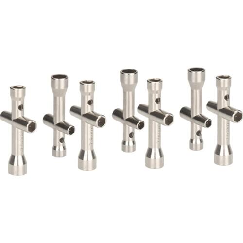 GTBL 7PCS 6-Point Mini Cross Wrench Mini Cross Socket M2/M2.5/M3/M4 Nut Tool