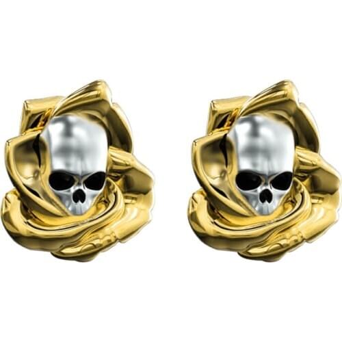 Itenice 2020 New Flowers Skeleton Stud Earrings For women Men Halloween Gift Neogoth Fashion Jewelry Girls Party Accessories
