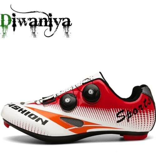 Diwaniya Carbon Fiber Men Cycling Shoes Breathable Triathlon Mountain Bike Sneakers Man Sport Road Racing Shoes Spin Buckle
