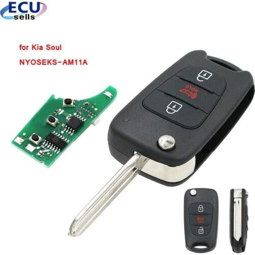 Upgraded Folding Remote Key Fob 315MHz ID46 for Kia Soul 2011-2013 NYOSEKS-AM11ATX