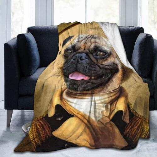 French Bulldog sofa bedroom warm blanket 3D printing blanket air conditioner quilt throw sheet adult home textile children gift