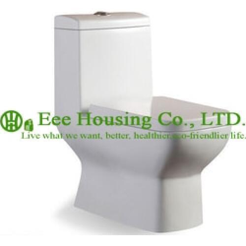 One Piece S-trap Ceramic Toilets Sanitary ware Dual Flush Soft Close Seat Cover