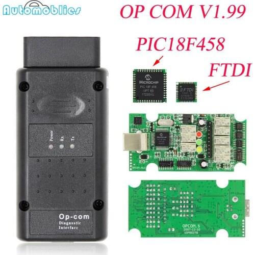 OPCOM V1.95 V1.99 with PIC18F458 FTDI op-com OBD2 Auto Diagnostic tool Scanner for Opel op com CAN BUS V1.70 can be flash update