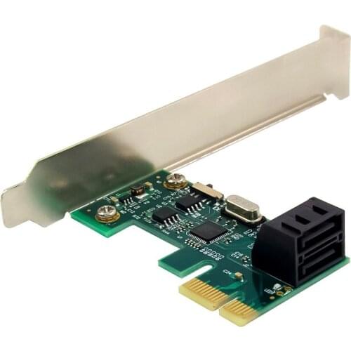 PCIE 6Gbps 2 Port Add On Cards PCI Express SATA 3 Controller To SATA 3.0 chip ASM1061 Expansion Card Adapter Riser Extension