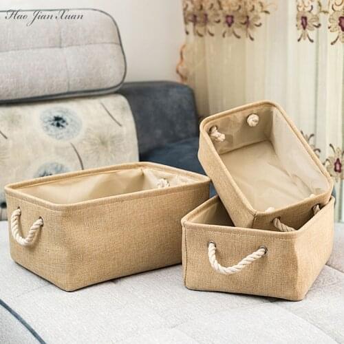 New Folding Storage Basket Foldable Linen Storage Box Bins Fabric Organizer Organize Office Bedroom Closet Toys Laundry Basket